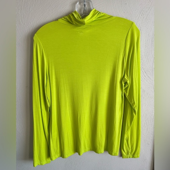 Joy Joy fitted turtleneck in lime green. - Picture 2 of 9